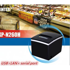 80mm ontvangst POS printer Automatische snijder bill Thermische printer USB Ethernet Seriële Drie poorten zijn geïntegreerd in een printer
