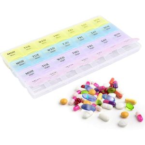 28 Pleinen Daily Geneeskunde Holder Bunker Maandelijkse Pillendoosje Organizer Dispenser Geneeskunde Opslag Container Case