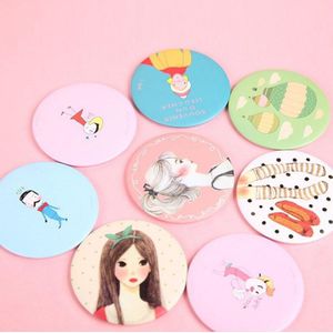 24pcs/lot Cute Small Round Metal Cosmetic Poket Mirror Makeup Accessories Small Mirror Beauty Tools Portable for Mirrors Bag