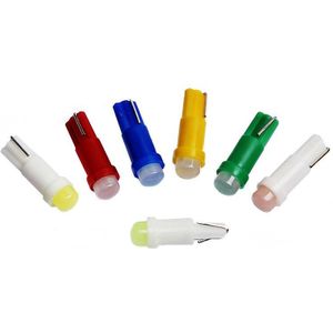 10PCS Auto LED Lamp T5 1SMD Auto Cob Instrument Indicator bulb Auto Accessoires Interieur licht Kap licht Plastic lampenkap