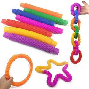 5Pcs/8Pcs Zintuiglijke Buis Speelgoed Kleurrijke Pop Telescopische Decompressie Stress Relief Tool Voor Kinderen/Volwassenen jaar