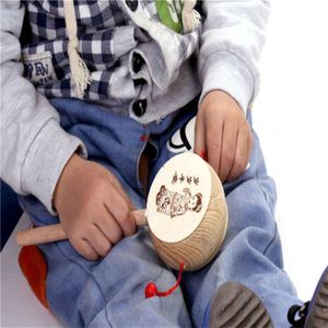 Speelgoed Rotan Speelgoed Kinderspeelgoed Rotan Houten Hand Bells Baby Vroege Onderwijs Puzzel Juichen Stok &lt;3 Jaar Oud