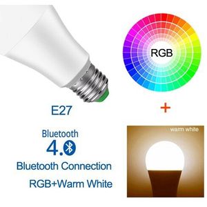 B22 Smart Led Lamp E27 RGBW 15W WiFi Lamp Bluetooth 4.0 Smart Lamp RGB + Wit Kleur Veranderen Dimbare AC85-265V Hotel Keuken Lamp