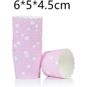 100 Pcs Hoge Temperatuur Weerstand Ronde Kleurrijke Wegwerp Cup Verjaardag Bruiloft Gunsten Diy Bakken Kleine Cake Paper Cups