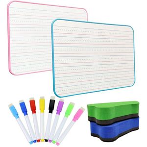 23X30Cm Kleine Droge Wissen Whiteboard Voor Kinderen Draagbare Droge Gum Lap Board Met Lijn Dubbelzijdig Whiteboard voor Student Leren