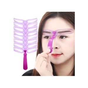 Herbruikbare 8 in 1 Plastic Wenkbrauw Sjablonen Helper Wenkbrauw Stencils Kit Grooming Kaart Wenkbrauw Makeup Tools
