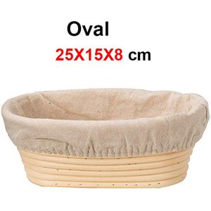 Rotan Brood Proofing Mand Natuurlijke Ovale Rotan Rieten Deeg Gisting Zuurdesem Brood Mand Gisting Met Doek Bag