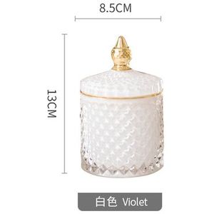 Franse Licht Luxe Multicolor Glas Opslag Pot Handgemaakte Aromatherapie Fles Wattenstaafje Tandenstoker Opbergdoos Kaars Jar