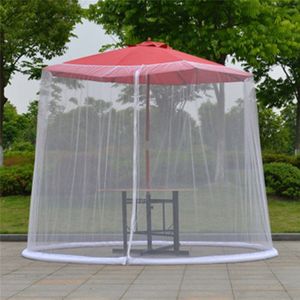 300X230Cm Paraplu Cover Klamboe Screen Patio Tafel Paraplu Tuin Dek Meubels Ritssluiting Mesh Behuizing Cover