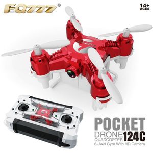 F18355/6 FQ777-124C Mini Dual Mode Met 2.0MP Hd Cam Met Schakelbare Controller Rc Drone Een Druk Thuis 360 graden Rollover Rtf