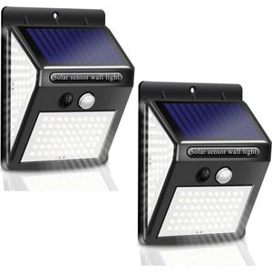 100/140 Led Solar Wandlamp Pir Motion Sensor Outdoor Waterdichte Lamp Villa Landelijke Tuin Decoratie 3 Zijdig Lichtgevende Solar Licht