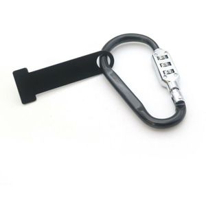 Zwarte Helm Security Lock W/ T-Bar Tool Metalen Onderdelen Universele Motorfiets