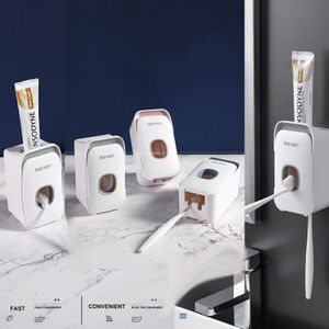 Gesew Automatische Tandpasta Dispenser Wall Mount Tandenborstelhouder Lui Tandpasta Knijper Voor Wc Thuis Badkamer Accessoires