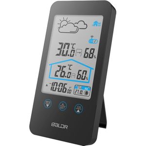 Baldr Draadloze Thermometer Weersverwachting Temperatuur Sensor Maan Fase IN/OUTDOOR Home Kalender Alarm Snooze Digitale Klok