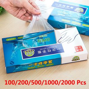 2000Pcs Huishouden Schone Keuken Bakken Handschoenen Doos Wegwerp Vinyl Handschoen Multifunctie Transparante Dunne Handschoenen Waterdicht Voor
