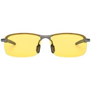 Night Vision Bril Mannen Gepolariseerde Rijden Zonnebril Voor Unisex Polaroid Goggles Verminder Glare Stralen Randloze Geel Lense