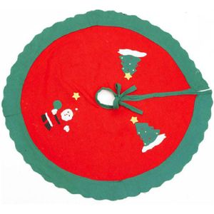 Mooie Rode Non-woven Kerstboom Rok Schorten Gouden Rand Kerstman En Sneeuwpop Decoratie Voor Thuis Xmas Boom Rok Jaar