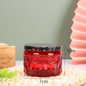 6 Pack Ronde Lege Glazen Kaars Potten Met Tin Deksel En Label Luxe Reliëf Kaars Container Voor Kaars Maken 4oz Grijs Wit