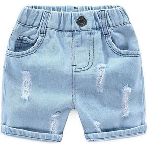 2-8Yrs Kids Jongens Meisjes Ripped Jeans Shorts Deim Peuter Baby Gaten Jeans Trouses Zachte Jeans Dunne Shorts