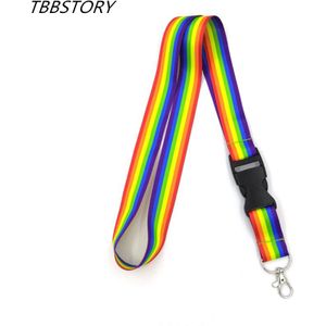 12Pcs Gay Pride Regenboog Mobiele Telefoon Neck Straps Lanyard Voor Sleutels Id Pass Card Mobiele Telefoon Usb Houder Hangen touw Singels Lanyard