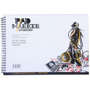 34 Vel A3/A4/A5 Professionele Marker Papier Spiraal Schets Notepad Boek Schilderen 24BB