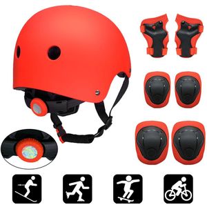 7 Stks/set Kinderen Knie/Elleboogbeschermers Beschermende Helm Gears Voor Skateboard Fiets Ijs Inline Roller Skate Protector Scooter