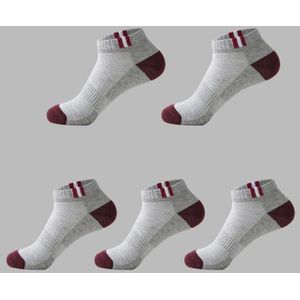10 Stuks = 5 Pairs Mannen Sokken Mesh Ademend Korte Basketbal Sokken Zomer Katoen Sport Sokken Absorberen Zweet Sokjes set Meias