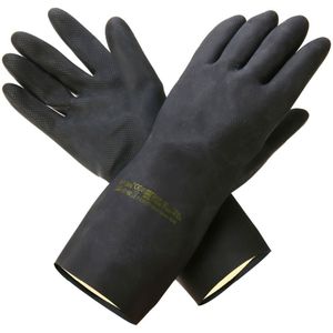 Heavy Duty Natural Rubber Garden Gloves Acid Alkali Resistant Chemical Gauntlet Gardening Protective Gloves for Garden Tools