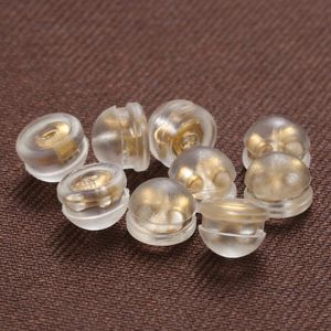 Hecheng 3 Kleuren 100 Stuks Siliconen Gold Sliver Kleur Earring Backs Gewatteerde Paddestoel Voor Diy Handgemaakte Oorbellen Accessoires