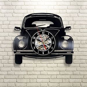 Auto Vorm Led Wandklok Modern 3D Decoratieve Opknoping Klokken Met 7 Kleuren Led Verlichting Muur Horloge Home Decor stille