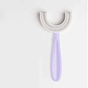 Kids U-Shaped Toothbrush ,Food Grade Soft Silicone Brush Head 360Oral Teeth Cleaning for Toddlers and Children
