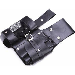 Hair Care Styling Gereedschap Taille Verpakking Haar Schaar Kam Tas Kappers Gereedschap Haarspeld Fles Tas Met Afneembare Riem Zwart