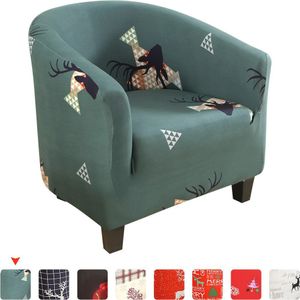 Kerst Elastische Sofa Cover Fauteuil Seat Cover Protector Meubels Hoes Kamer Bad Stoel Covers