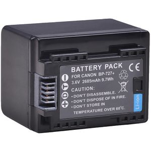 2685Mah BP-727 BP727 Batterij Voor Canon Bp 727, BP-718, BP-709, BP-745, Vixia Hf M50, hf M52, Hf M500, Hf R30, Hf R32 Batterij