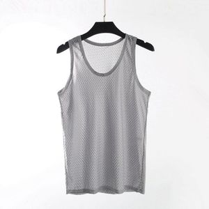 1Pcs Quick Dry Heren Ondergoed Mouwloze Tank Top Effen Spier Vest Hemdjes O-hals Gymclothing T-shirt Mannen Vest
