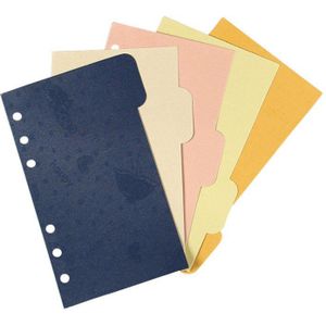 5 Sheets/Set A5 A6 Losse Blad 6 Gat Index Notebook Bindmiddel Verdelers Kleurrijke Dik Papier Separator Categorieën Accessoires clapb