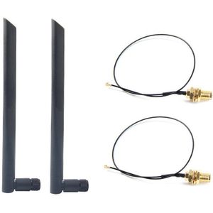 Dual Band 6Dbi Draadloze Wifi Antenne RP-SMA + MHF4 Pigtail Kabel Voor AX200 AC9260 Ngff M.2 Draadloze Kaart Wifi/wlan Modules