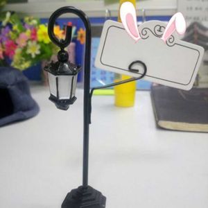 Bruiloft Decor Memo Notes Receptie Clip Display Stand Menu Feestartikelen Streetlight Vorm Restaurant Plaats Kaarthouder Photo