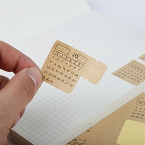20 vellen Kraftpapier Handgeschreven Kalender Notebook Index Label Sticker Kalender Sticker Organizer Label Sticker Kalender