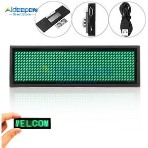 Mini Led Digitale Display Programmeerbare Oplaadbare Naambadge Scrolling Display Bericht Tag Badge Ondersteuning 15 Talen Voor Event