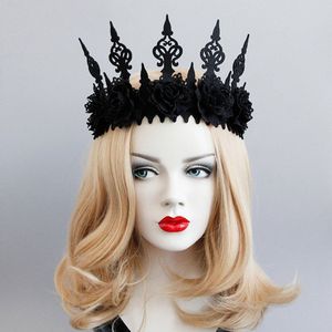 Dark Stijl Gotische Stijl Zwarte Kroon Halloween Carnaval Props Vrouwelijke Wizard Make Masquerade Guirlande Hoofdband Haar Accessoires