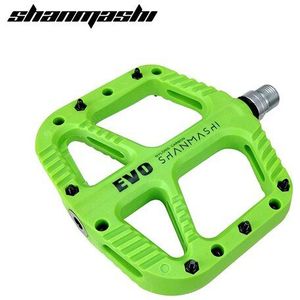 Shanmashi Evo Mountainbike Fiets Pedaal Nylon Fiber Brede Comfortabele Platte Pedalen Grote Voet Road 3 Lagers Pedalen Fietsen Deel