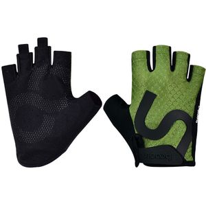 Volwassenen Sport Handschoenen, Unisex Vis Schaal Patroon Half-Vinger Handschoenen Voor Fietsen Skateboarden, Zwart/Groen