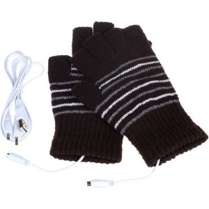 1 paar USB Verwarming Handschoenen Verwarmde Warm Wasbaar Winter Outdoor Fietsen Skiën Handschoenen Zacht En Comfortabel Handschoenen voor Vrouwen Mannen