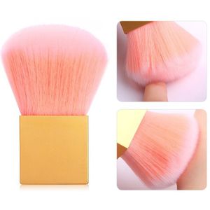 Geboren Mooie Regenboog Roze Gradiënt Reiniging Nail Borstel Zachte Acryl Uv Gel Powder Dust Remover Gereedschap Diy Salon Tool