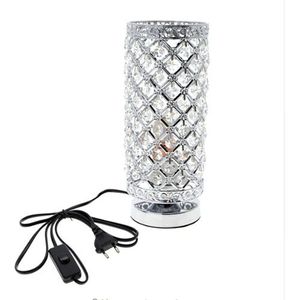 Kristallen Tafel Lamp Moderne Schoonheid Eyeshield Bureaulamp Nachtkastje Licht met Sliver Goud Schaduw Nachtlampje Armatuur Voor Slaapkamer