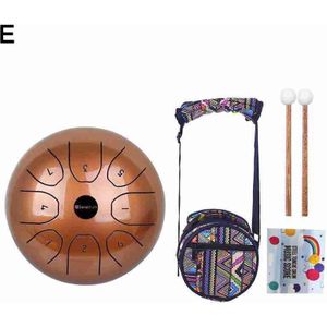 Hluru Staal Tong Drum 5.5 Inch Mini Drum Ethereal Ritme 8 Notes Tone C Tang Drum Percussie Hand Pan Musical instrumenten