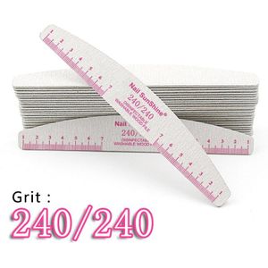 10pcs Washable Ruler Nail File Strong Sandpaper Nail Buffer Block For Manicure Lime a ongle 80/100/150/180/240/320 Boat Files