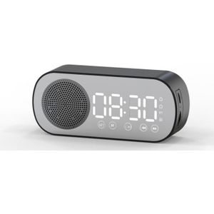 Draadloze Bluetooth-Compatibel Speaker Multifunctionele Wekker Fm Radio Klankkast Subwoofer Muziekspeler Tf-kaart Bass Speaker