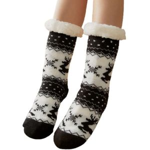 Vrouwen Thuis Sokken Kerst Super Dikke Sokken Winter Lui Thermische Cozy Fuzzy Slipper Sokken Zweet-Absorberende Fleece Gevoerde non-Slip